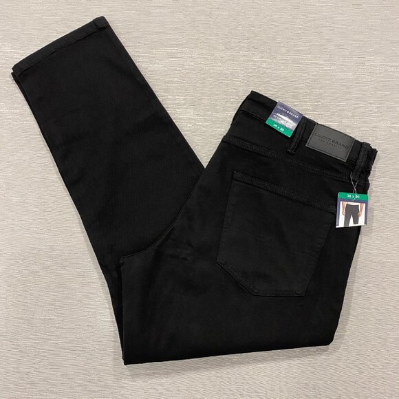Lucky Brand 410 Jeans Mens 38 x 30 Black Denim Pants Straight Leg - Picture 1 of 14